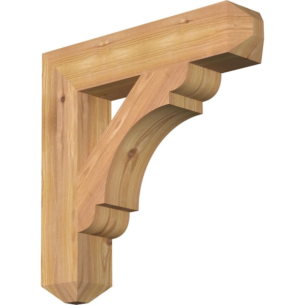 Ekena Millwork Olympic Craftsman Smooth Bracket, Western Red Cedar, 3 1/2"W x 18"D x 18"H BKT04X18X18OLY04SWR - main